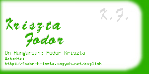 kriszta fodor business card